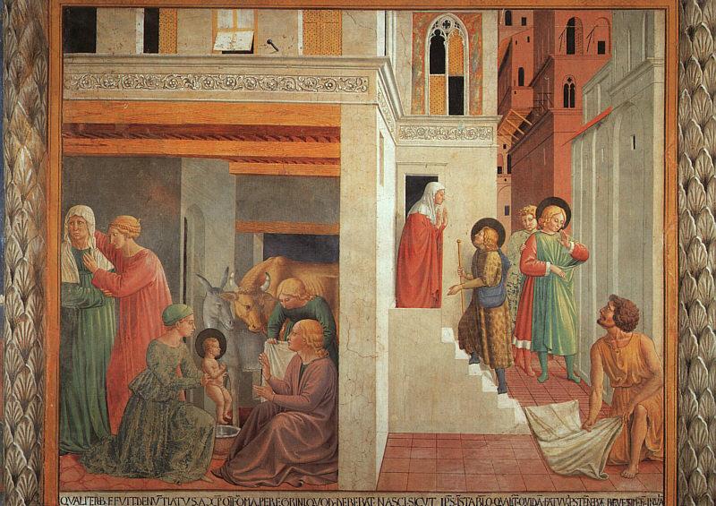 Benozzo Gozzoli The Birth of St.Francis and Homage of the Simple Man oil painting picture